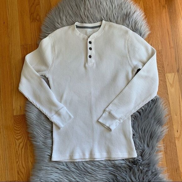 Old Navy Tops - Women’s Old Navy RibbedCream Thermal Shirt Size Small